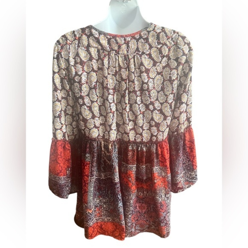 Figueroa‎ & Flower Boho Blouse with Bell Sleeve M - Picture 2 of 5
